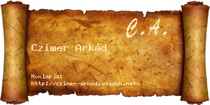 Czimer Arkád névjegykártya